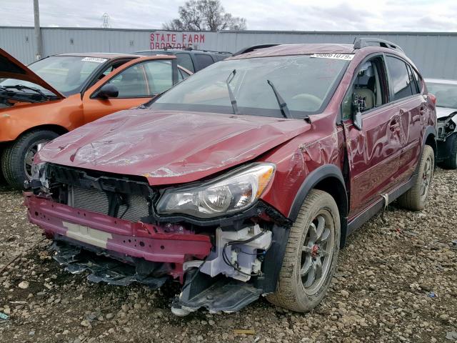 JF2GPAGC8E8231125 - 2014 SUBARU XV CROSSTR MAROON photo 2