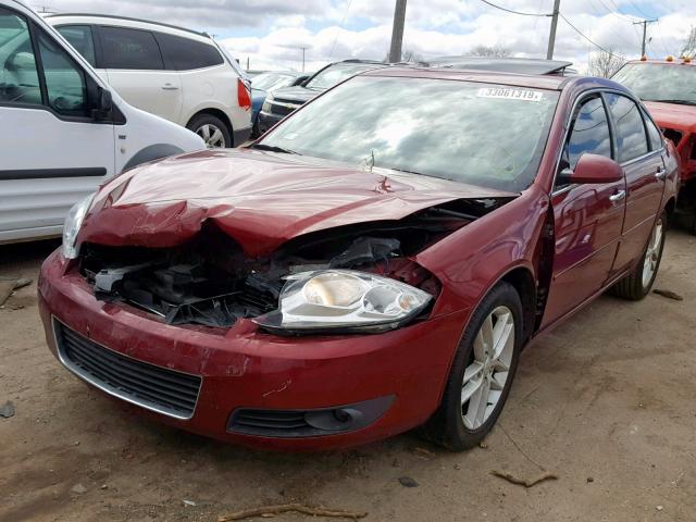 2G1WU583789217033 - 2008 CHEVROLET IMPALA LTZ RED photo 2