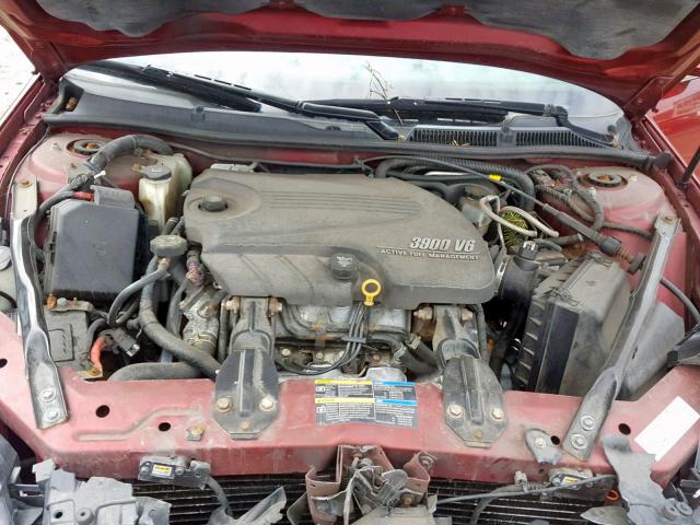 2G1WU583789217033 - 2008 CHEVROLET IMPALA LTZ RED photo 7