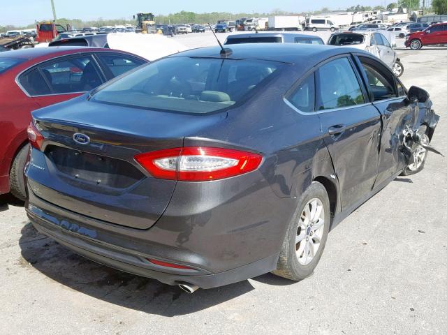 1FA6P0G78G5129891 - 2016 FORD FUSION S GRAY photo 4