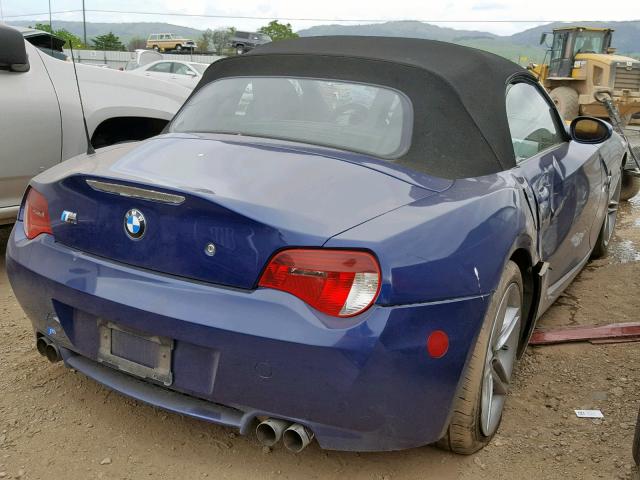 5UMBT93597LY53562 - 2007 BMW M ROADSTER BLUE photo 4