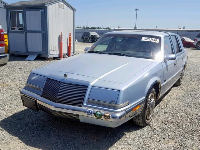 1C3XV56L3ND717205 - 1992 CHRYSLER IMPERIAL BLUE photo 2