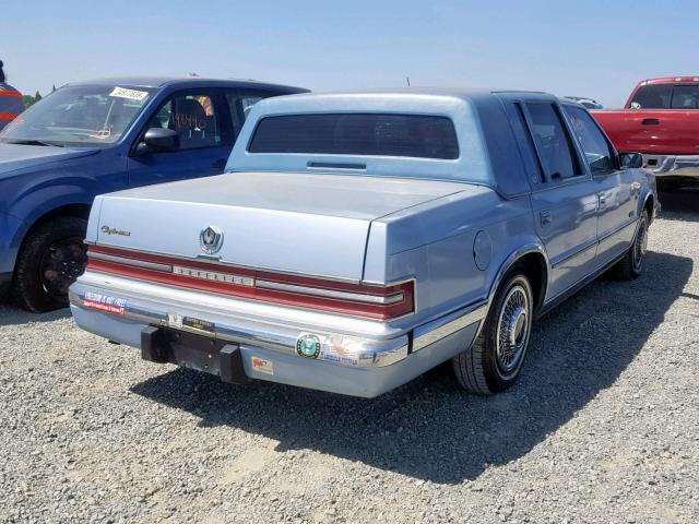 1C3XV56L3ND717205 - 1992 CHRYSLER IMPERIAL BLUE photo 4