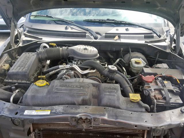 1B7HL38X02S661287 - 2002 DODGE DAKOTA QUA GRAY photo 7