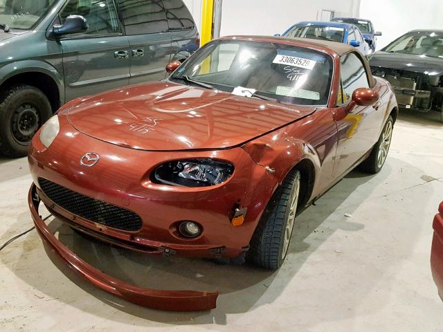 JM1NC25F470128743 - 2007 MAZDA MX-5 MIATA MAROON photo 2