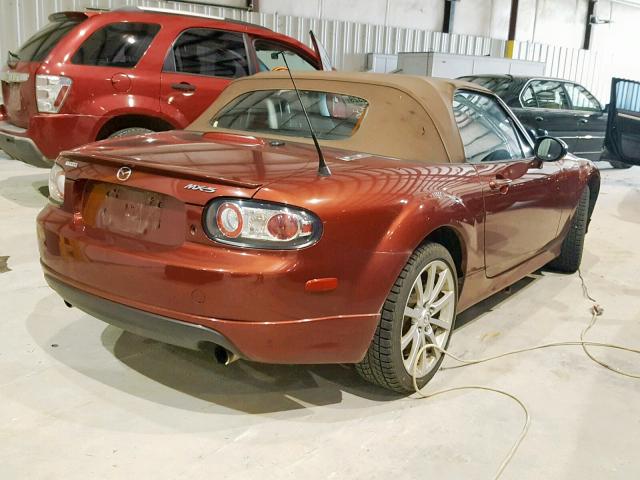 JM1NC25F470128743 - 2007 MAZDA MX-5 MIATA MAROON photo 4