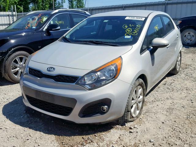 KNADN5A39D6209567 - 2013 KIA RIO EX SILVER photo 2