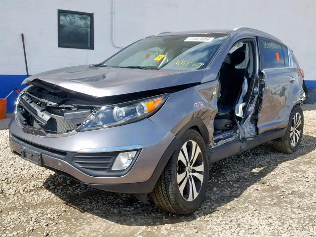 KNDPC3A21B7024745 - 2011 KIA SPORTAGE E SILVER photo 2