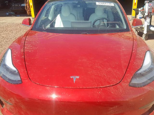 5YJ3E1EB2JF113000 - 2018 TESLA MODEL 3 RED photo 7