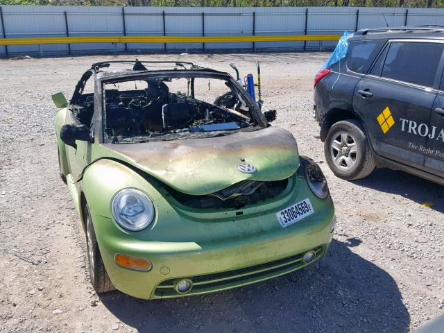 3VWCM31Y94M323406 - 2004 VOLKSWAGEN NEW BEETLE მწვანე ფოტო 1