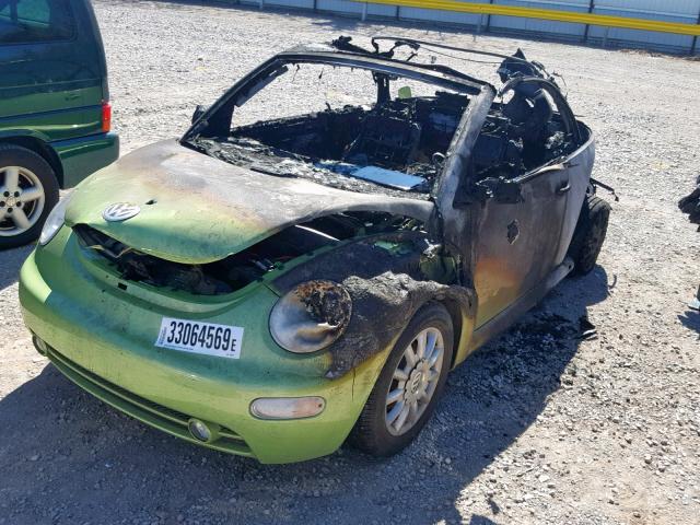 3VWCM31Y94M323406 - 2004 VOLKSWAGEN NEW BEETLE მწვანე ფოტო 2