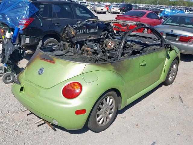 3VWCM31Y94M323406 - 2004 VOLKSWAGEN NEW BEETLE მწვანე ფოტო 4