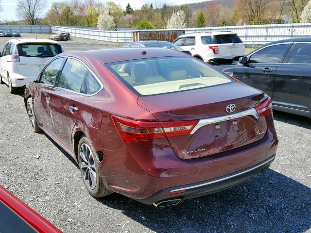 4T1BK1EB3HU246480 - 2017 TOYOTA AVALON XLE BURGUNDY photo 3