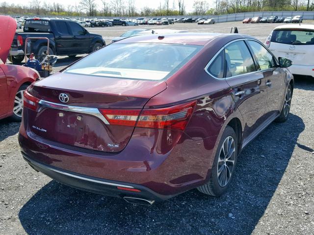 4T1BK1EB3HU246480 - 2017 TOYOTA AVALON XLE BURGUNDY photo 4