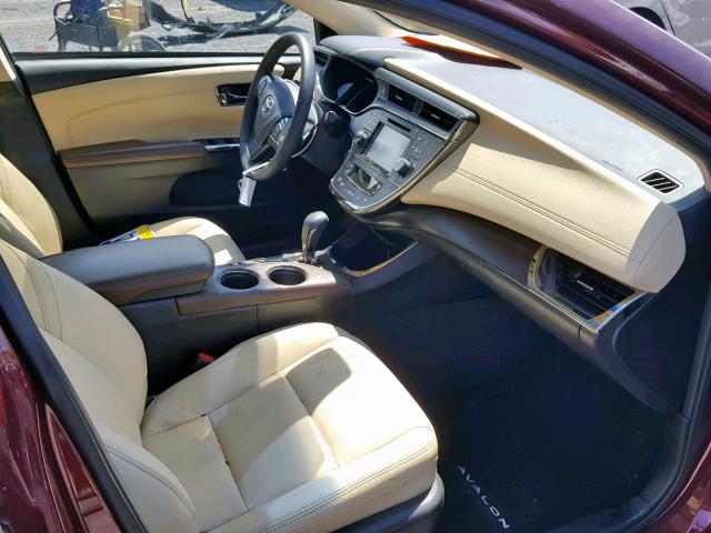 4T1BK1EB3HU246480 - 2017 TOYOTA AVALON XLE BURGUNDY photo 5