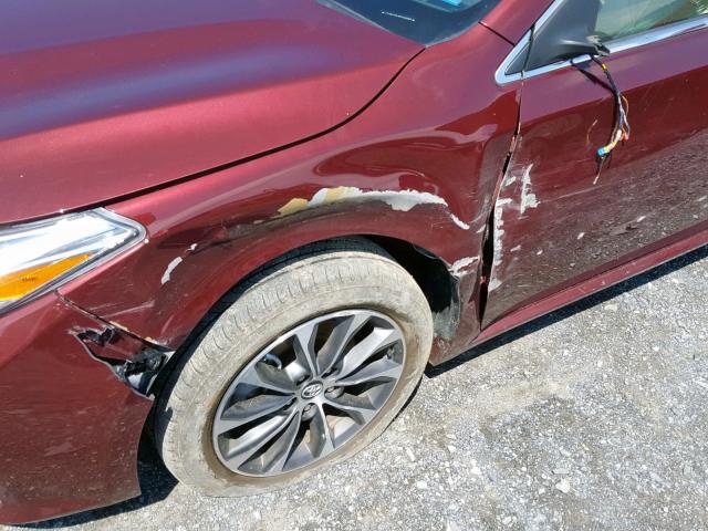 4T1BK1EB3HU246480 - 2017 TOYOTA AVALON XLE BURGUNDY photo 9