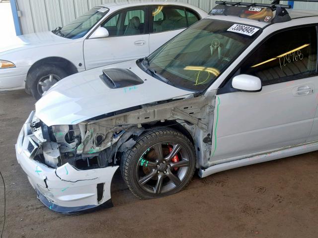 JF1GD74637G506150 - 2007 SUBARU IMPREZA WR WHITE photo 9