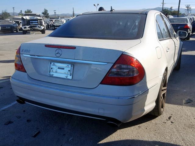 WDBUF56X38B196130 - 2008 MERCEDES-BENZ E 350 WHITE photo 4