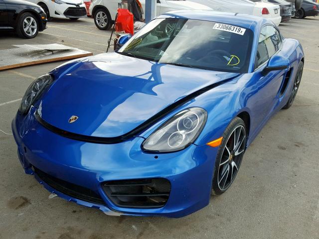 WP0AB2A85EK193644 - 2014 PORSCHE CAYMAN S BLUE photo 2