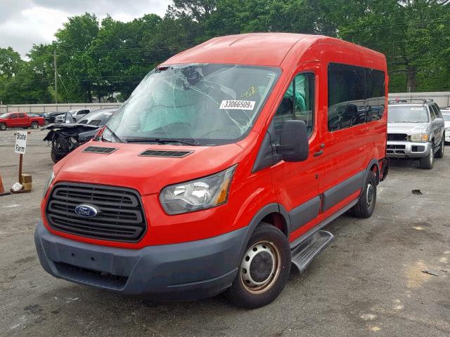 1FMZK1CM9GKA35796 - 2016 FORD TRANSIT T- RED photo 2