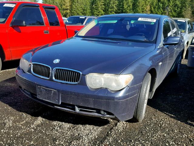 WBAGL63452DP51160 - 2002 BMW 745 I BLUE photo 2