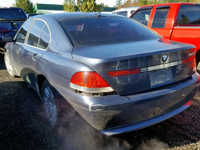 WBAGL63452DP51160 - 2002 BMW 745 I BLUE photo 3