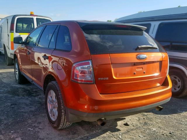 2FMDK36C17BB01275 - 2007 FORD EDGE SE ORANGE photo 3