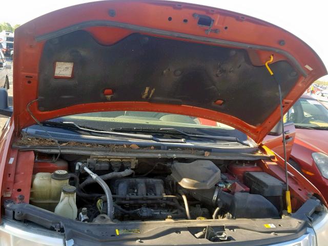 2FMDK36C17BB01275 - 2007 FORD EDGE SE ORANGE photo 7