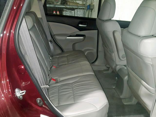 5J6RM4H75DL000112 - 2013 HONDA CR-V EXL BURGUNDY photo 6