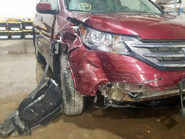 5J6RM4H75DL000112 - 2013 HONDA CR-V EXL BURGUNDY photo 9