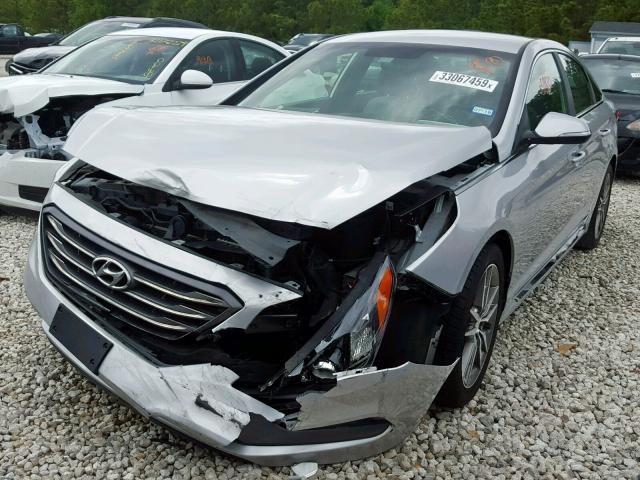 5NPE34AB4HH564902 - 2017 HYUNDAI SONATA SPO SILVER photo 2