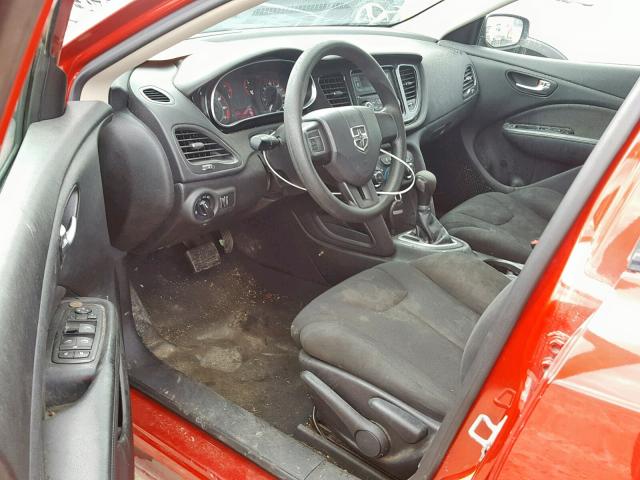 1C3CDFAA1DD266741 - 2013 DODGE DART SE RED photo 9