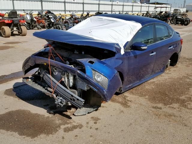 3N1AB7AP9JY294463 - 2018 NISSAN SENTRA S BLUE photo 2