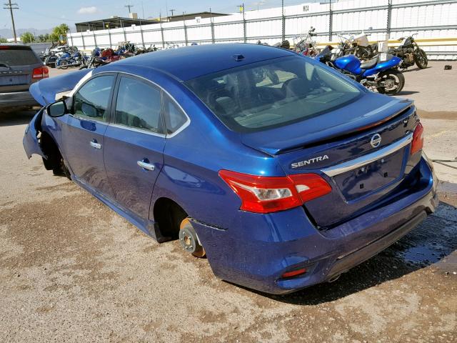 3N1AB7AP9JY294463 - 2018 NISSAN SENTRA S BLUE photo 3