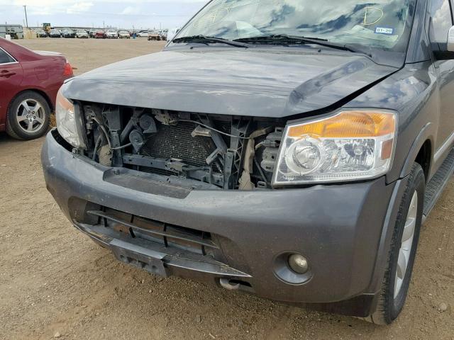 5N1BA0ND3CN620281 - 2012 NISSAN ARMADA SV CHARCOAL photo 9