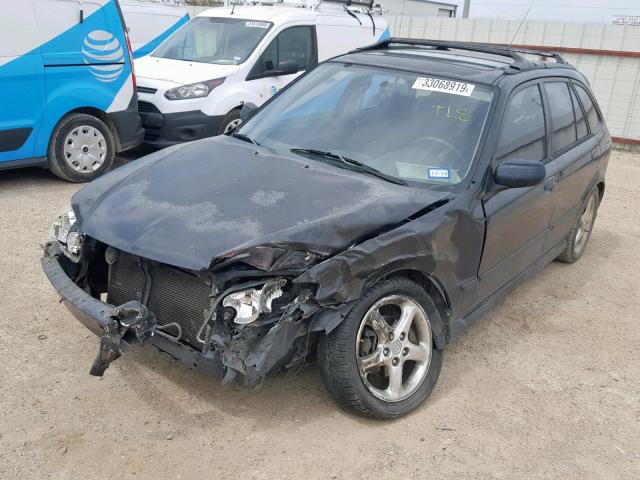 JM1BJ245721504159 - 2002 MAZDA PROTEGE PR BLACK photo 2