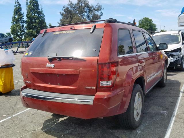 1J4HR58N05C631028 - 2005 JEEP GRAND CHER RED photo 4