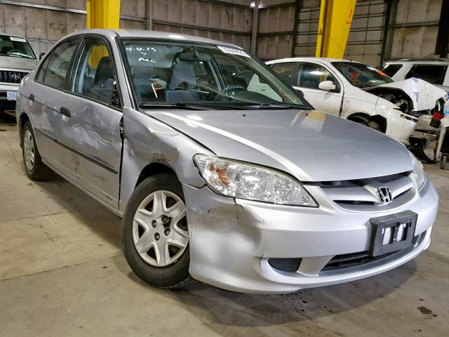 1HGES16375L007364 - 2005 HONDA CIVIC DX V SILVER photo 1