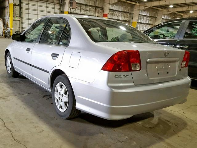 1HGES16375L007364 - 2005 HONDA CIVIC DX V SILVER photo 3