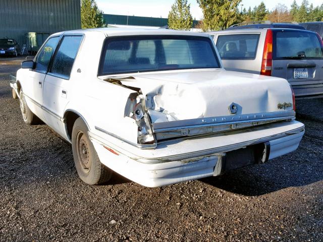 1C3XC66R8ND862241 - 1992 CHRYSLER NEW YORKER WHITE photo 3