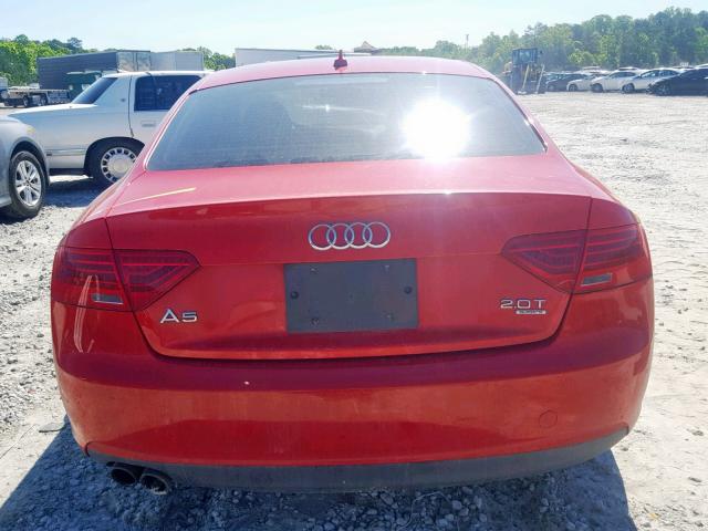 WAUCFAFR0EA041508 - 2014 AUDI A5 PREMIUM RED photo 9