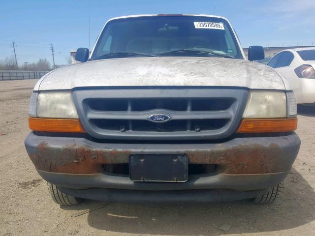 1FTYR10C8YPA39897 - 2000 FORD RANGER WHITE photo 9