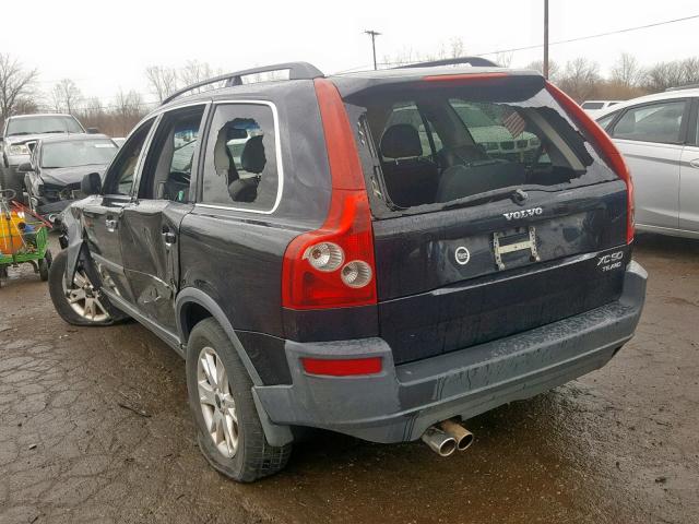 YV1CZ91H031005543 - 2003 VOLVO XC90 T6 BLACK photo 3