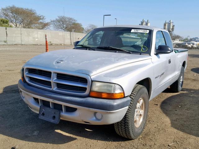 1B7GL22X21S289612 - 2001 DODGE DAKOTA GRAY photo 2