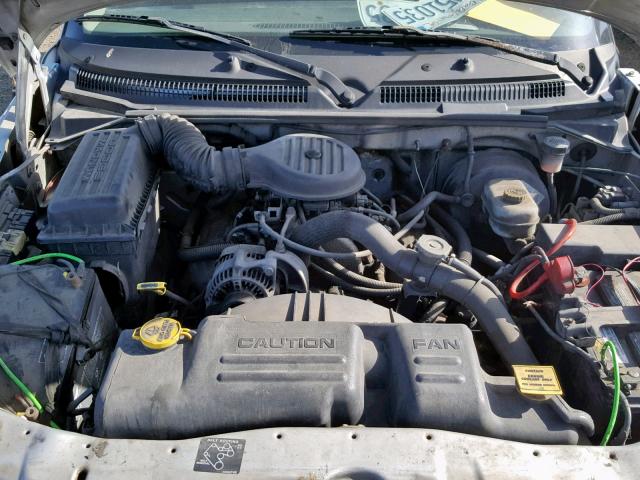 1B7GL22X21S289612 - 2001 DODGE DAKOTA GRAY photo 7