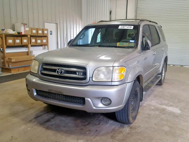 5TDZT38A31S015233 - 2001 TOYOTA SEQUOIA LI SILVER photo 2