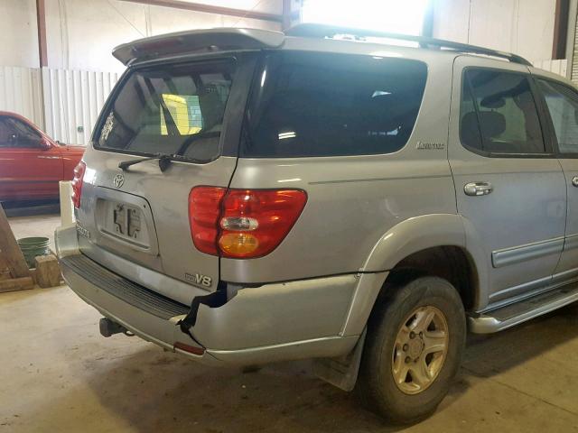 5TDZT38A31S015233 - 2001 TOYOTA SEQUOIA LI SILVER photo 9