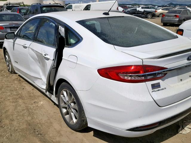 3FA6P0RUXJR116955 - 2018 FORD FUSION TIT WHITE photo 3