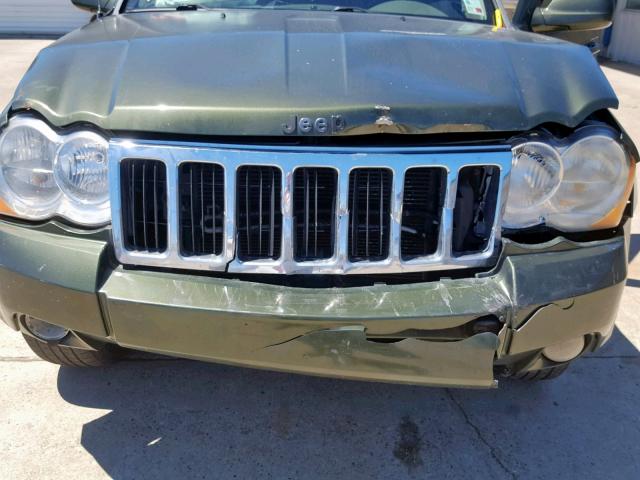 1J8GS48K28C127101 - 2008 JEEP GRAND CHER GREEN photo 7