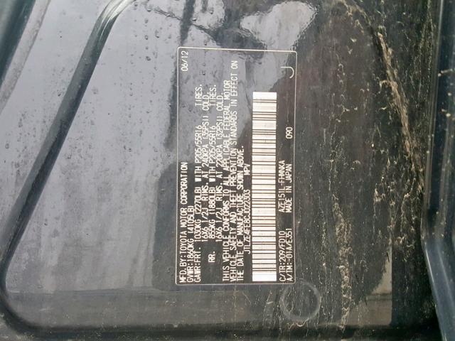 JTLZE4FE8CJ022303 - 2012 TOYOTA SCION XB 黑色 照片 10